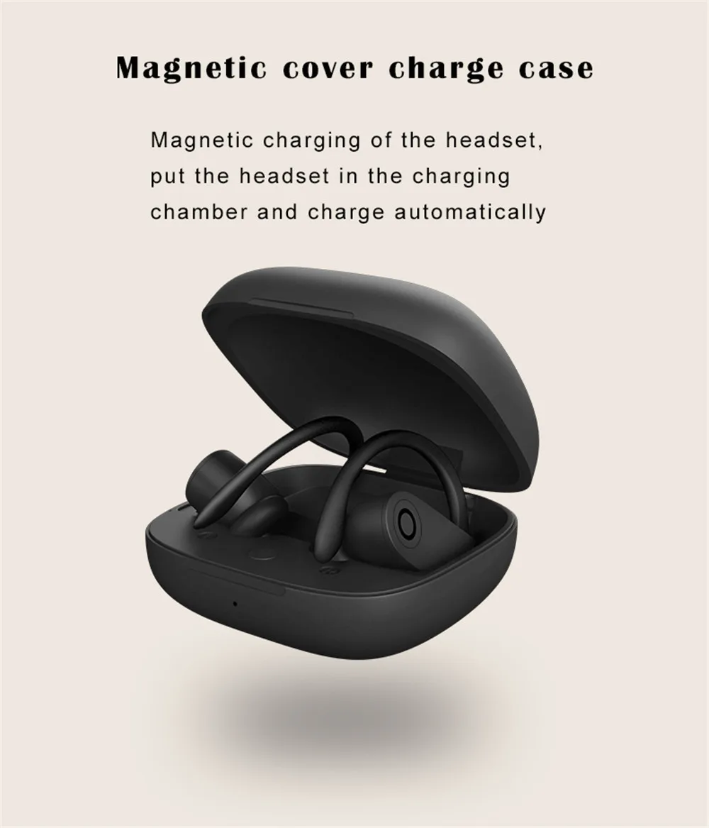B10 True TWS беспроводные наушники Bluetooth 5,0 спортивные наушники с Ушными крючками водонепроницаемые наушники Беспроводная зарядка стерео гарнитура PK Q62