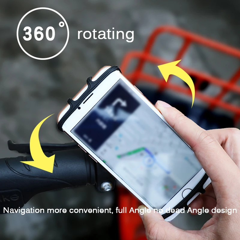 Держатель для телефона на руль стойки Портативный прочный GPS 360 Вращение