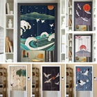 Японские дверные занавески s для кухни, толстые льняные хлопковые дверные занавески s, тканевые входные занавески по фэн-шуй, дверные занавески s