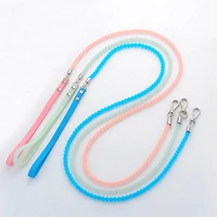 eco friendly luminous bead pet dog cat leash walking leads with soft silicone handle strap rope dog harness collar leads 120cm