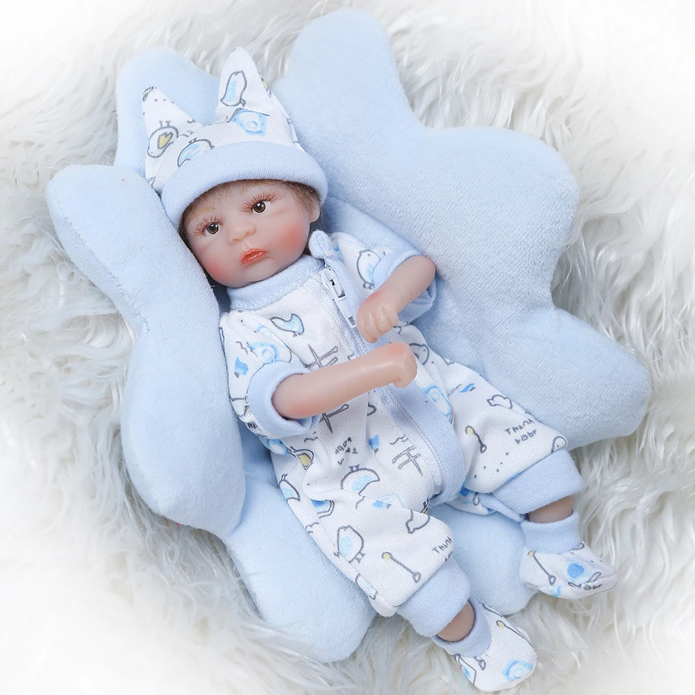 

Flexible Silicone Reborn Doll Toy Baby Simulation Play House Game Toy Soft Clothes Doll Kids Toddler Supplies