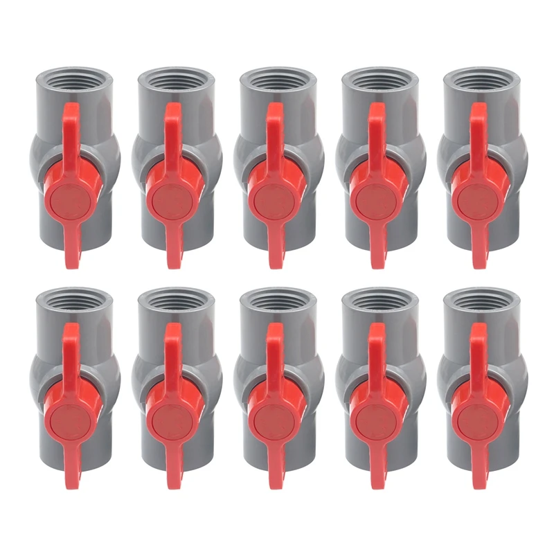 

Шаровой клапан из ПВХ для сельского хозяйства, соединители для садовых труб для полива, фитинги для подачи воды, 10 шт.