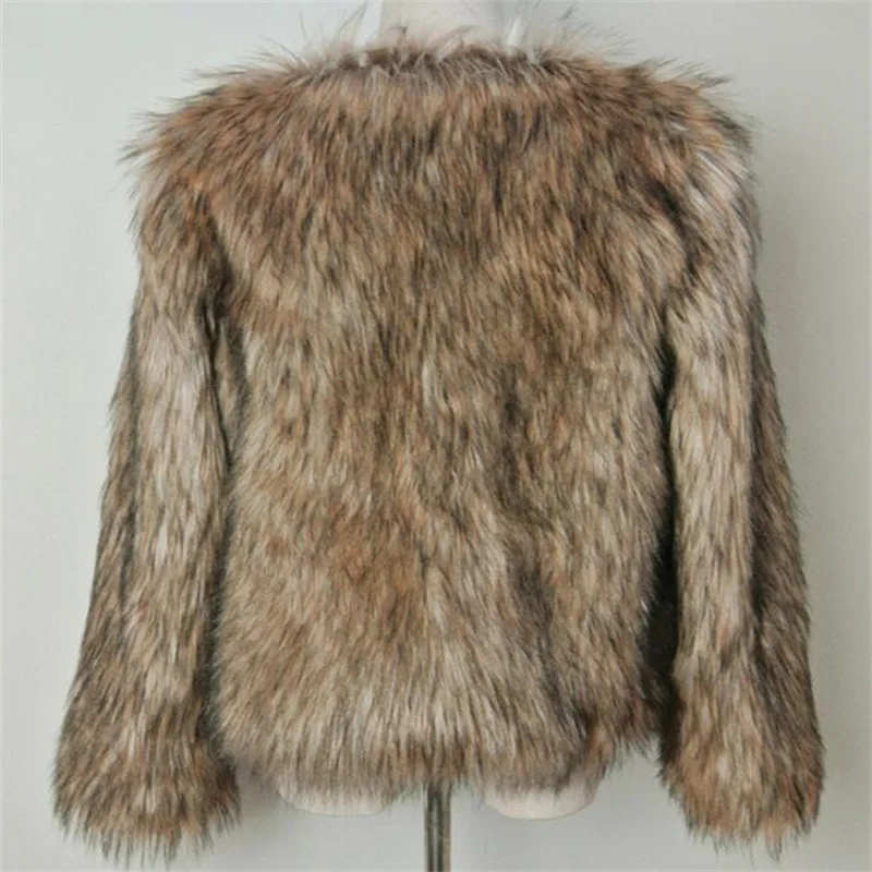 Fox fur coat womens jackets ladies short clothes imitation raccoon slim leisure warm autumn winter new style manteau femme hiver