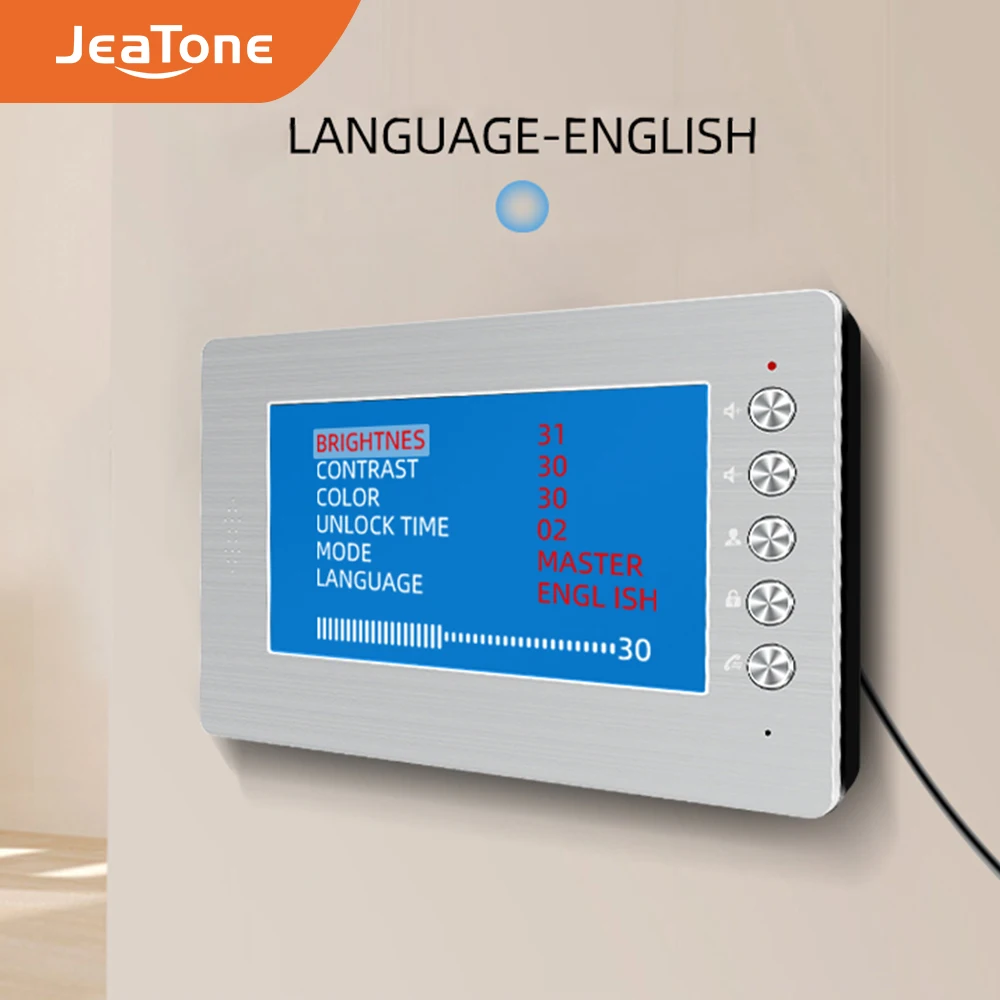 Видеодомофон Jeatone7'' с замком видеодомофон для дома электрический замок
