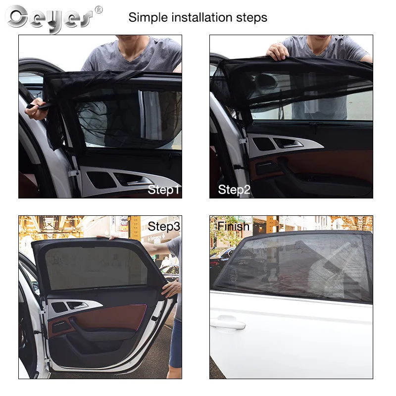 

2Pcs/lot Car Styling Auto Accessories Sun Shade UV Protect Curtain Summer Window Sunshade Side Window Mesh Sun Visor Films