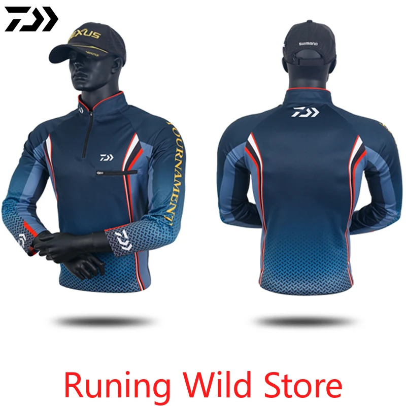 

2021 DAIWA Fishing Clothes Men Shirt Anti-UV Breathable Outdoor Sport Fishing Shirts Quick Drying Sun Protection Fishing Jersey
