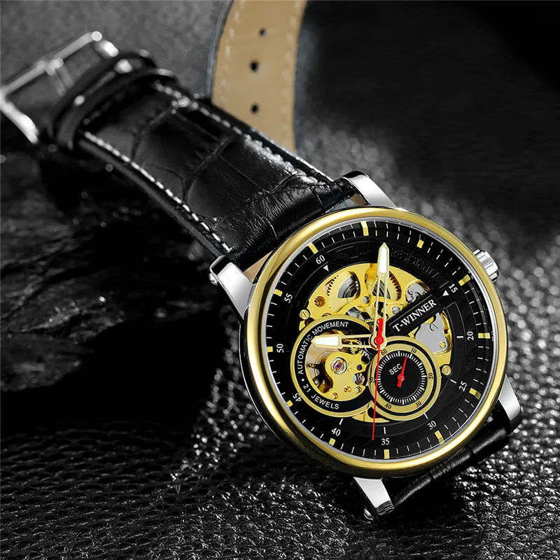 Автоматические механические мужские наручные часы WINNER спортивные армейские
