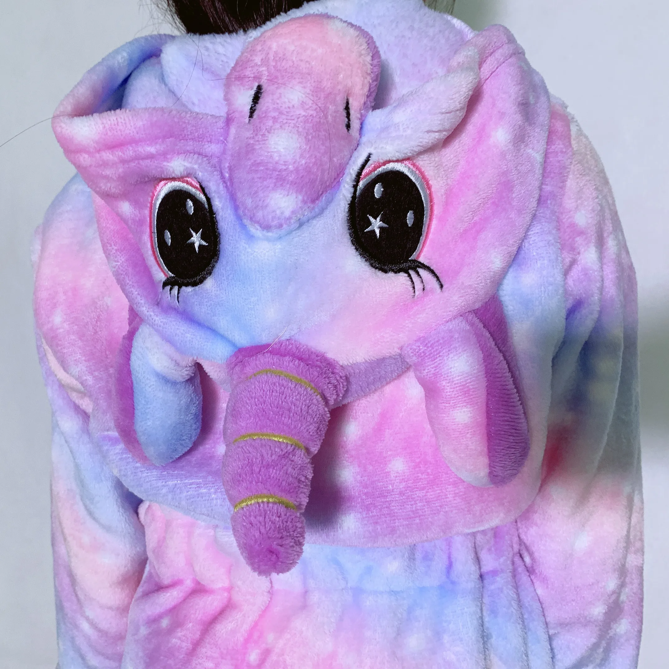 Kigurumi/Детские Банные халаты с капюшоном и единорогом милый банный халат со