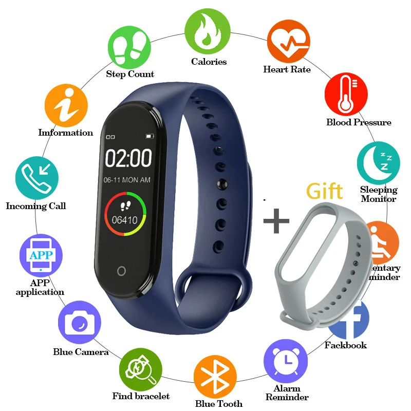 

Смарт-часы с тонометром, пульсометром и цветным экраном