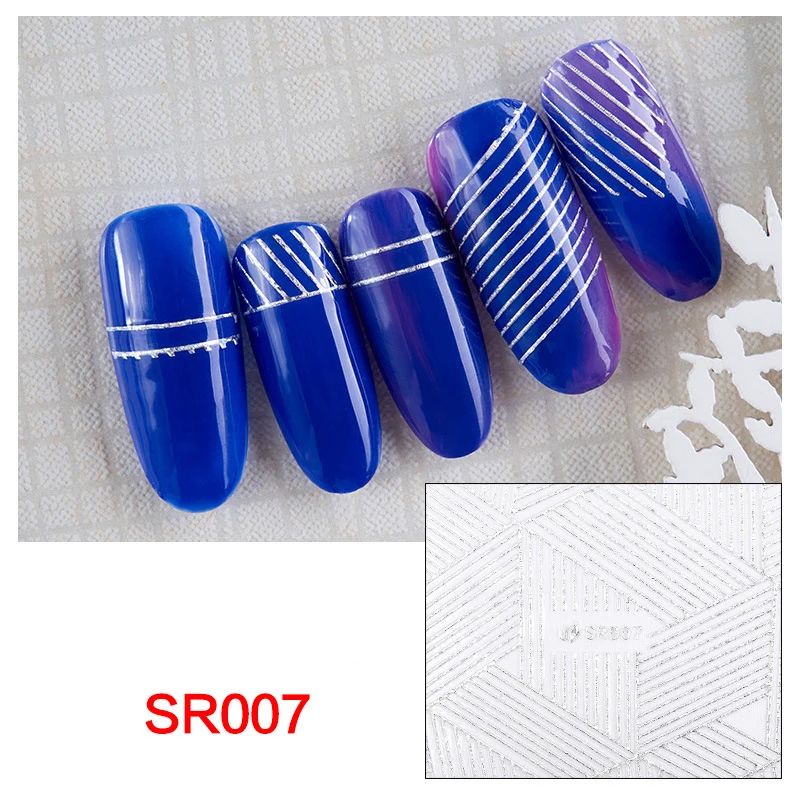 

1 Pcs Laser 3D Nail Sticker Curve Stripe Lines Nails Stickers Adhesive Striping Tape Nail Art Stickers Decals 2019 New