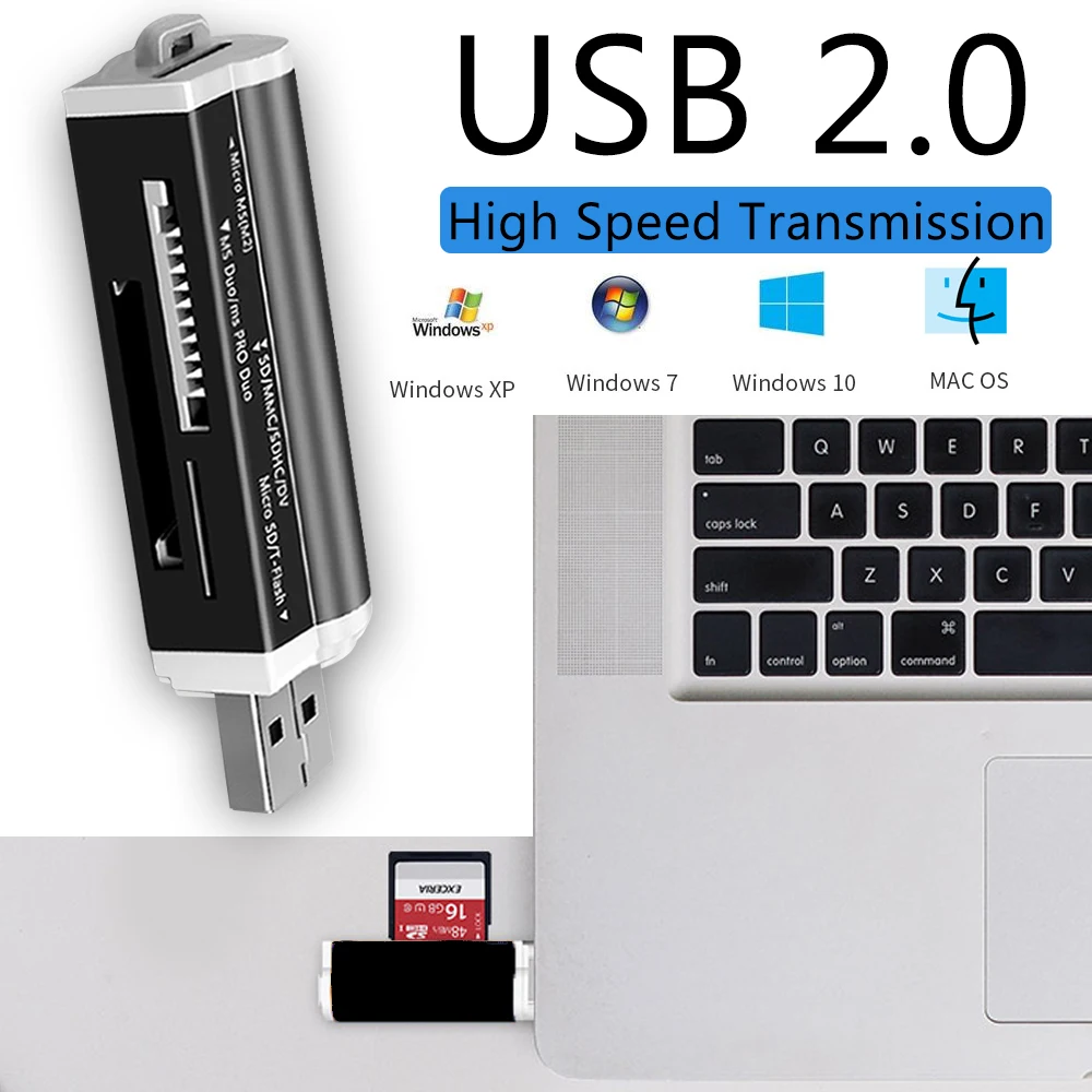 USB 2 0 + OTG Micro SD/SDXC TF кардридер адаптер Многофункциональный U диск PC телефоны