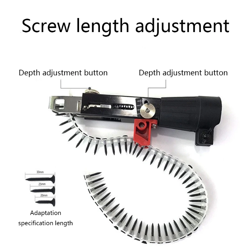

Automatic Chain Nail Gun Electric Drywall Screw Gun Electric Drill Screw Tightening Suitable for Diy Enthusiast