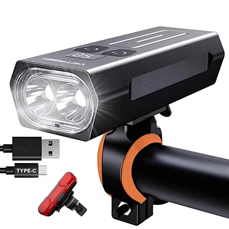 Фара велосипедная передняя с зарядным устройством 5200 мА · ч 3000 лм|Велосипедная