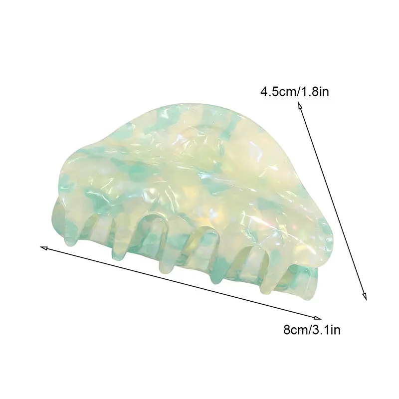 

Marble Acetate Hair Claws Colorful Acrylic Hair Crab Geometric Barrette For Women Face Washing Make Up Sweet Hair Accessories