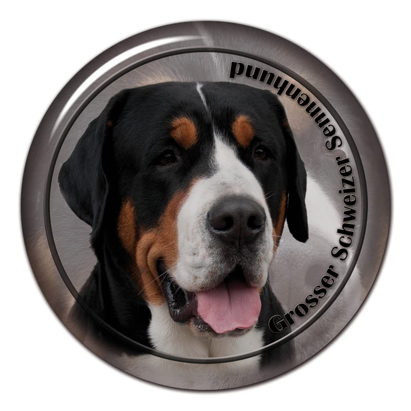 

Печатный самоклеющийся наклейки на авто Большой швейцарский зенненхунд водонепроницаемые наклейки на машину стикер этикеты наклейки стайлинга автомобилей украшения на бампере автомобиля заднее стекло