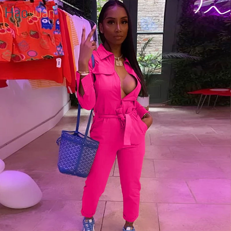 

Женский комбинезон с длинным рукавом, на молнии