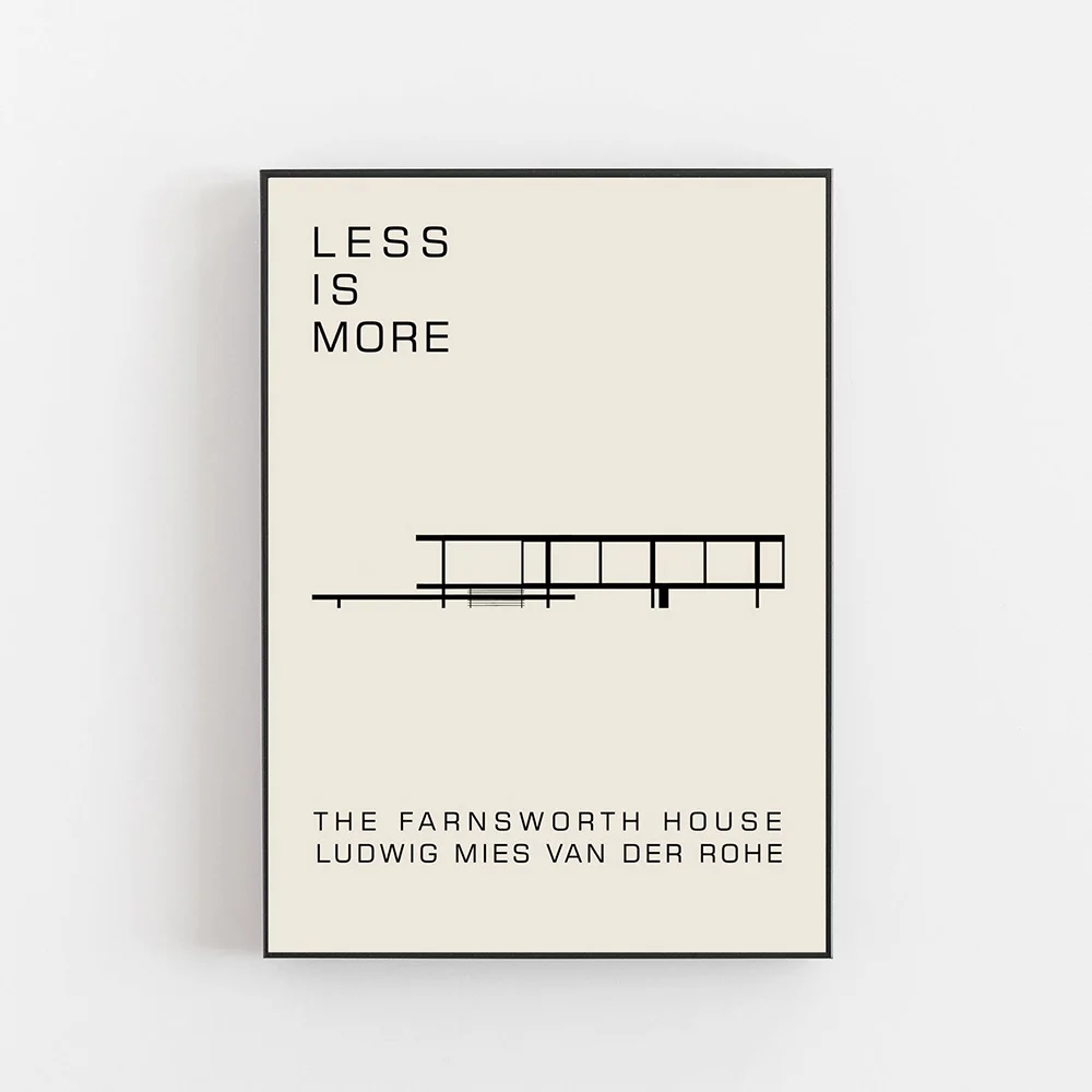 architectural bauhaus posters ludwig mies van der rohe prints farnsworth house berlin wall art canvas painting home decor free global shipping