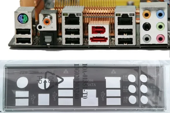 

New I/O shield back plate of motherboard for P5Q-E P5Q DELUXE just shield backplate Free shipping