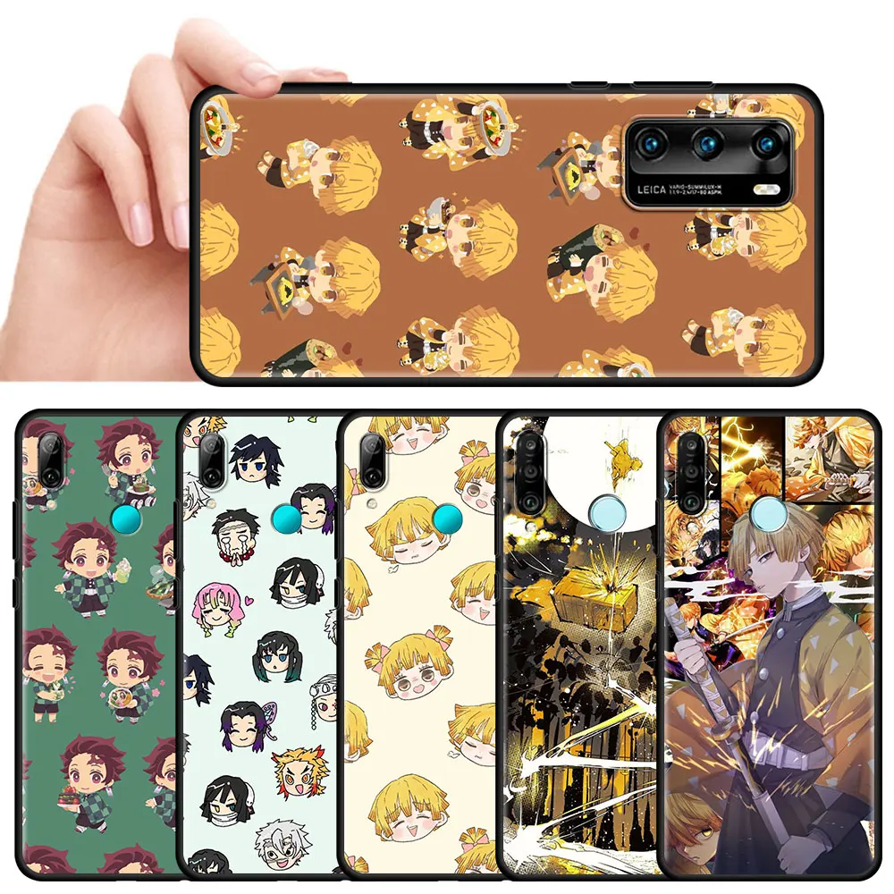 

Phone Case for Huawei P30 P20 Pro P40 Lite E P Smart Z Y6 Y7 Y8p Honor 8X Play 9A 9X 30i Soft Back Capa Demon Slayer Cartoon