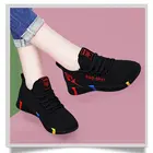 Женские дышащие кроссовки, на нескользящей платформе, Новинка лета 2021, повседневные, корейские кроссовки, черные кроссовки для женщин