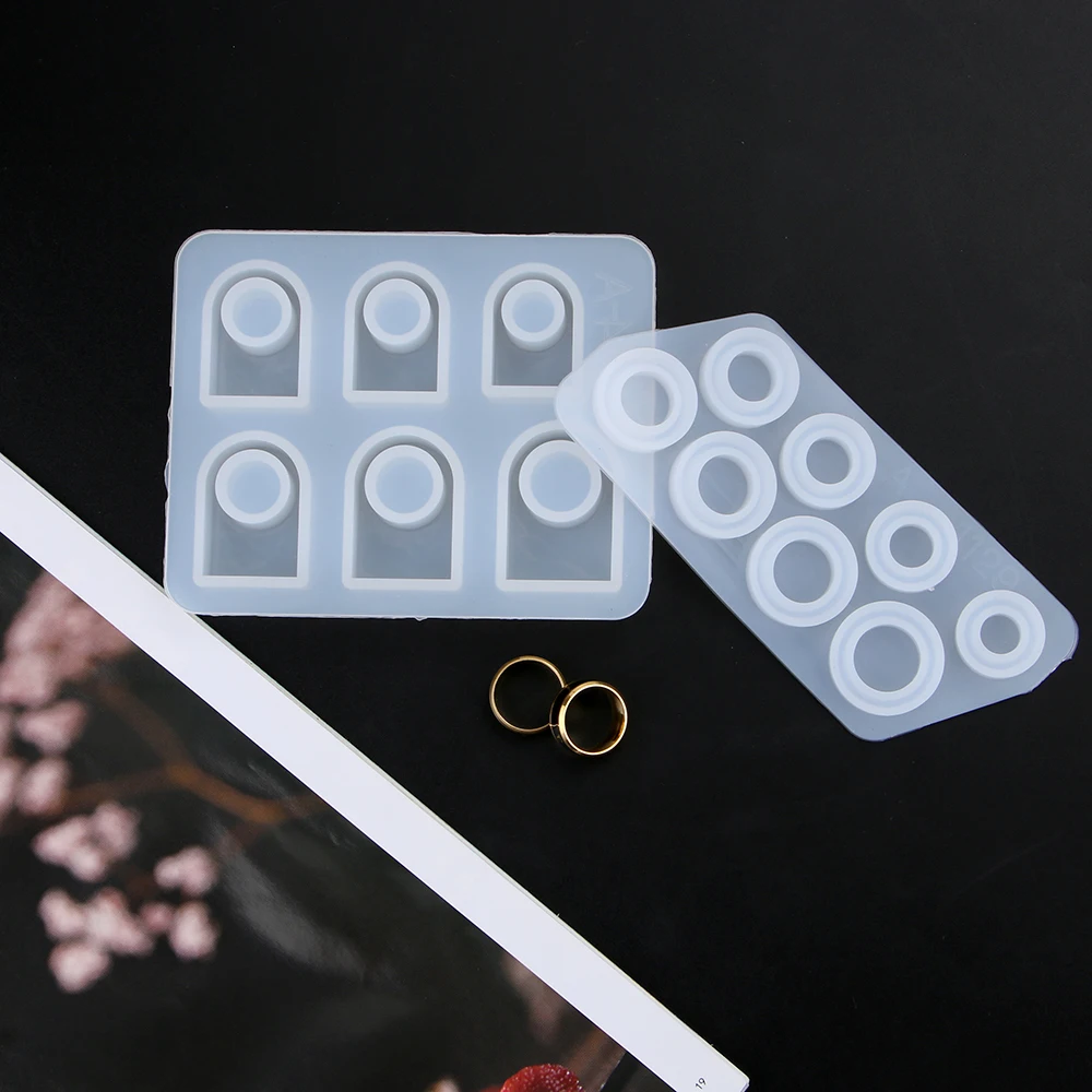 Силиконовая форма для изготовления колец ручной работы коллекция плоских