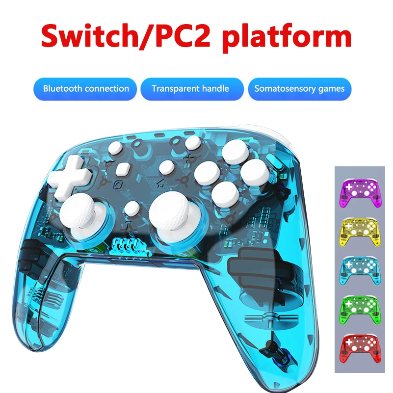 Прозрачный беспроводной переключатель контроллер для Nintendo Switch/Switch Pro NS Switch Remote PC