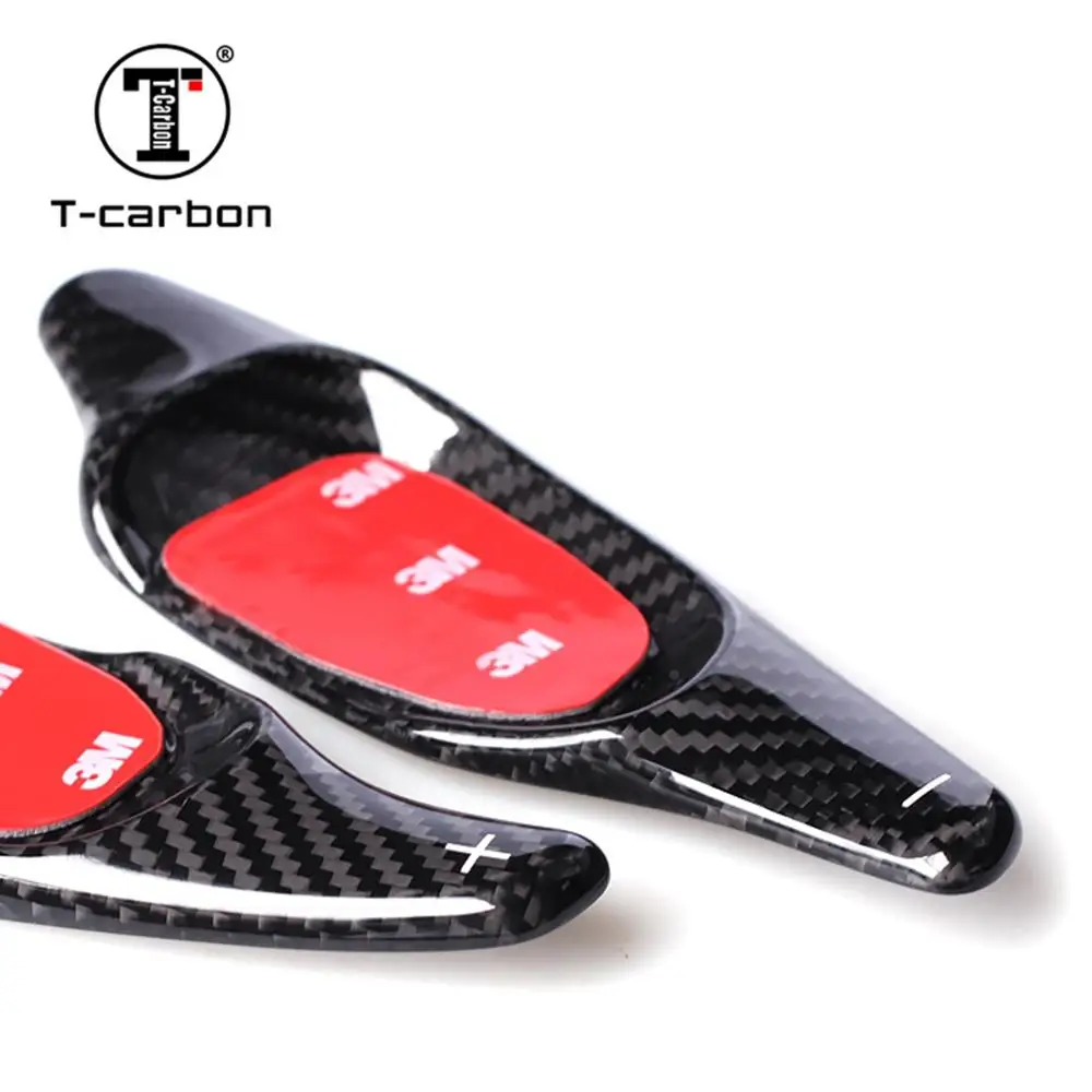 T carbon Carbon Fiber Paddle Shift Extensions чехлы подходят для Audi RS|Рулевые колеса и ступицы