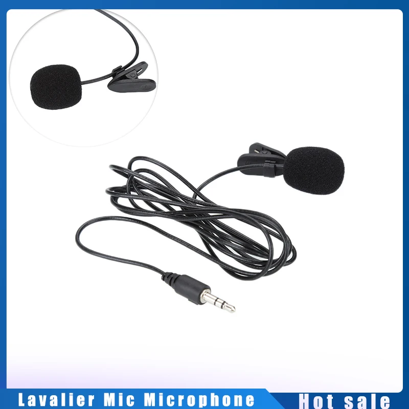 

1.5m Lapel Mini Lavalier Mic Microphone Mini Portable Lavalier Microphone 3.5mm Jack Mike For Smartphone PC Recording Equipment