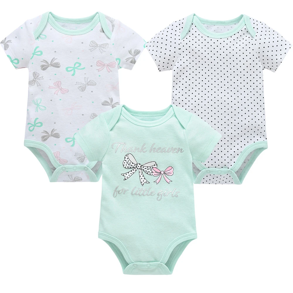 

Unisex Baby Bodysuit Short Sleeve Summer Cotton Clothes Newborn Body Bebe 3 PCS Lovely Print Infant 0-12 months Jumpsuit