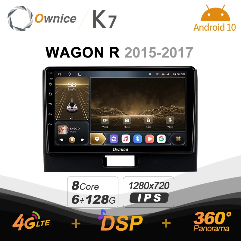 

Автомобильный радиоприемник K7 Ownice 6G + 128G Android 10,0 для Suzuki WAGON R 2015 - 2017 мультимедийное аудио 4G LTE GPS Navi 360 BT 5,0 Carplay