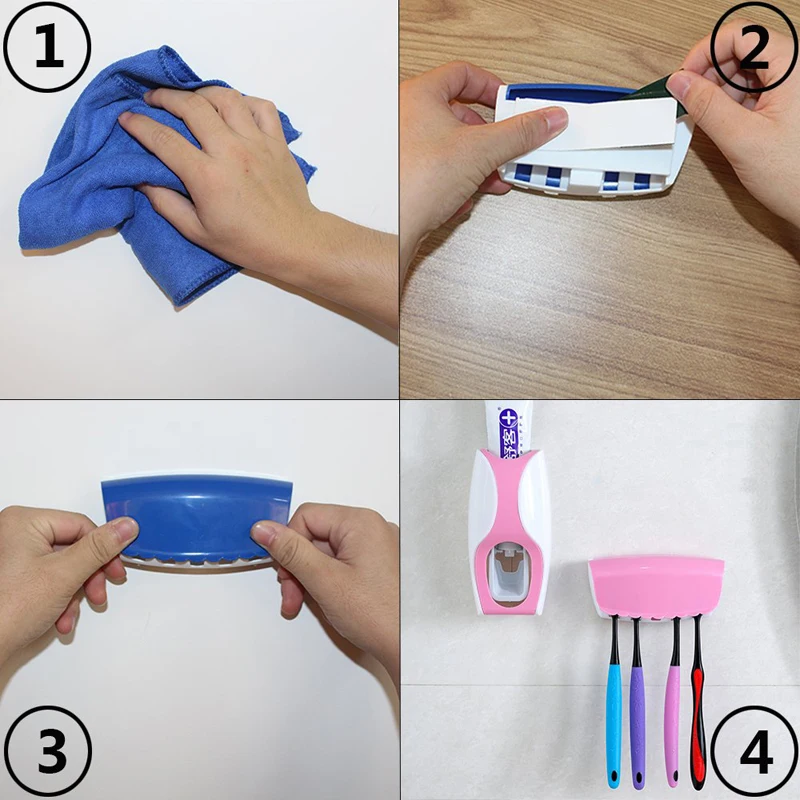 Набор аксессуаров для ванной комнаты автоматический дозатор зубной пасты