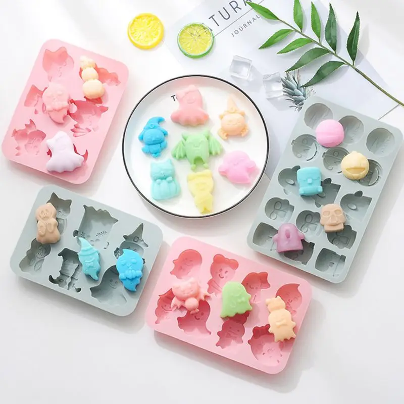 Силиконовая форма для конфет на Хэллоуин 6 ячеек шоколада помадки торта M68E | Дом и