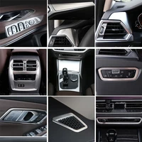 car console gearbox panel trim window lift switch control panel frame dashboard gear shift panel decorative for bmw 3 series g20