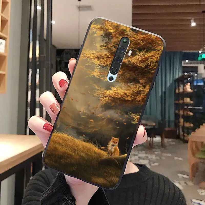 

Cute Fox In Autumn leaves forest Phone Case For Oppo A5 A9 2020 Reno2 z Renoace 3pro A73S A71 F11