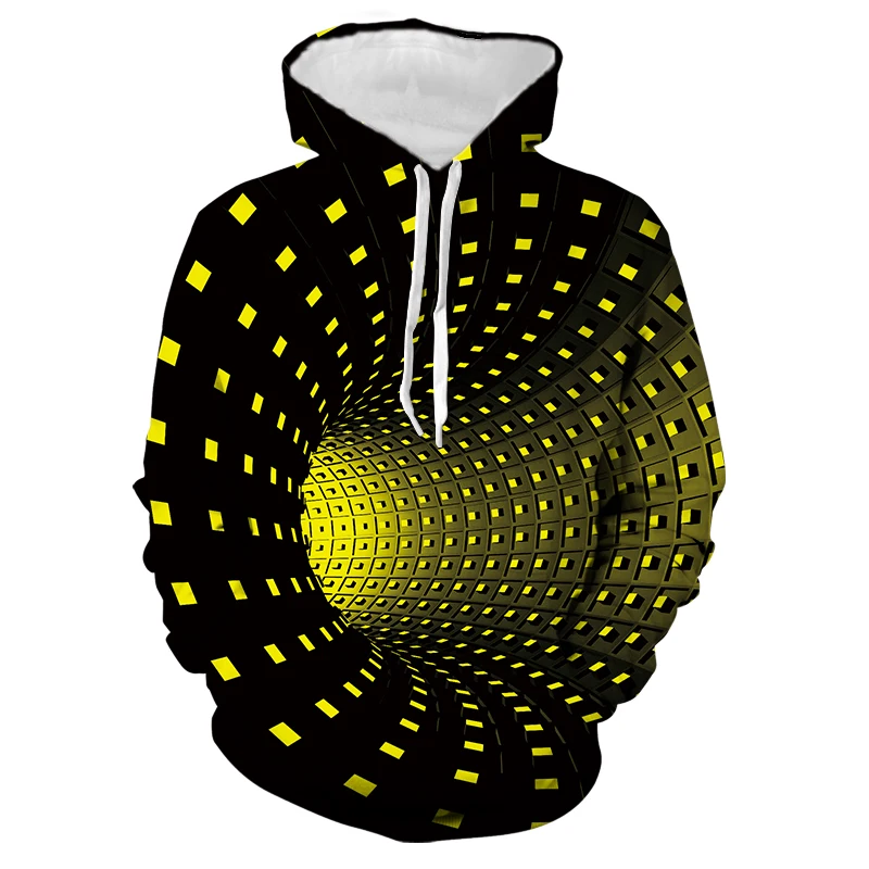 

Pop Punk Hip-Hop Colorful Vertigo 3D Hooded Sweatshirt Ladies/Mens Pullover Hoodies Jacket Loose Tops Psychedelic Swirl Clothing