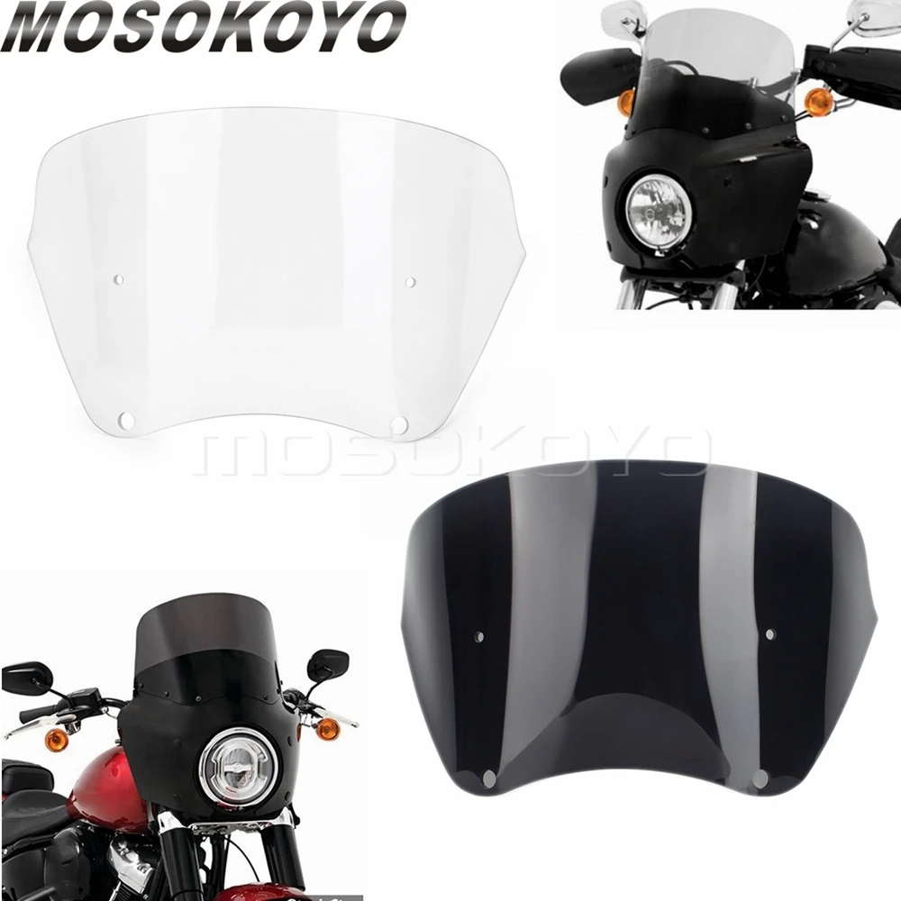 

9" Motorcycle Fairing Windscreen Headlight Windshield Wind Deflector for Harley Dyna Super Glide Fat Bob Street Bob Low Rider