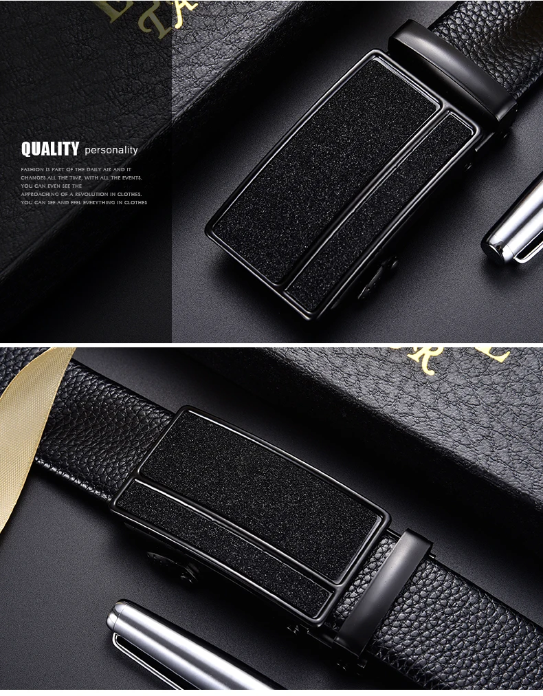 NO.ONEPAUL Luxury brand belt men fashion alloy automatic buckle Genuine Leather Belts for Men Designer's top business waist belt