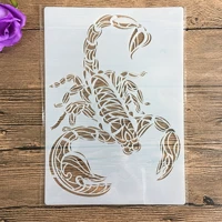 a4 29 21cm animal scorpion diy stencils wall painting scrapbook coloring embossing album decorative paper card templatewall