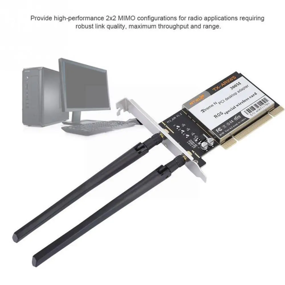 

TX-AR9WS 6DBi AR9220 802.11a/b/g/n 2,4 ГГц/5 ГГц 300 Мбит/с