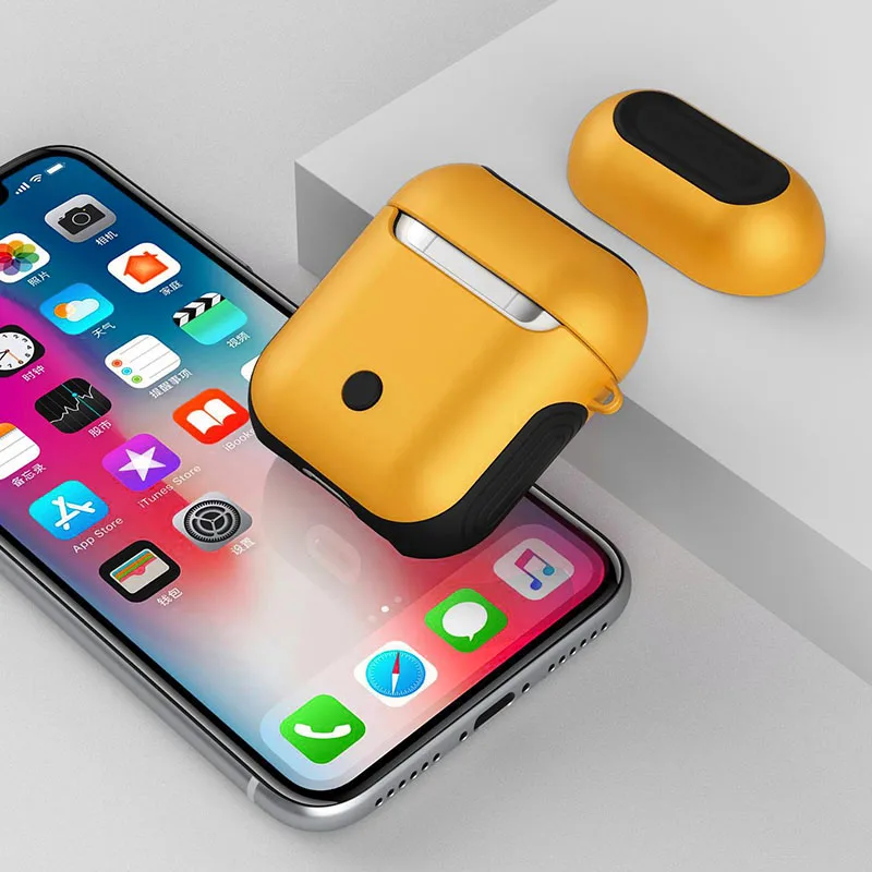 Чехол для наушников, чехол для Apple Air pods, кожаный чехол, зарядное устройство, настоящие беспроводные наушники Bluetooth, аксессуары