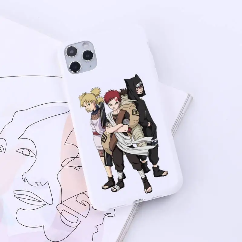 

Naruto Gaara Japan anime Phone Case Candy Color for iPhone 6 7 8 11 12 s mini pro X XS XR MAX Plus