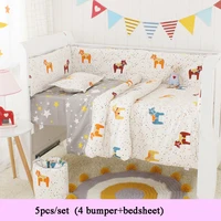 70120cm baby bed bumper cotton padded 4pcs bumpers bed sheet newborn cot crib protector room decor bedding set zt36