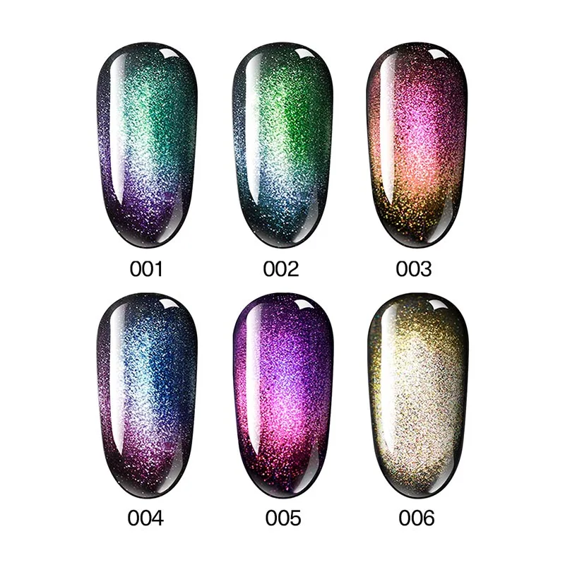 Modelones Хамелеон кошачий глаз УФ набор гель лаков для ногтей замачиваемый Galaxy Led