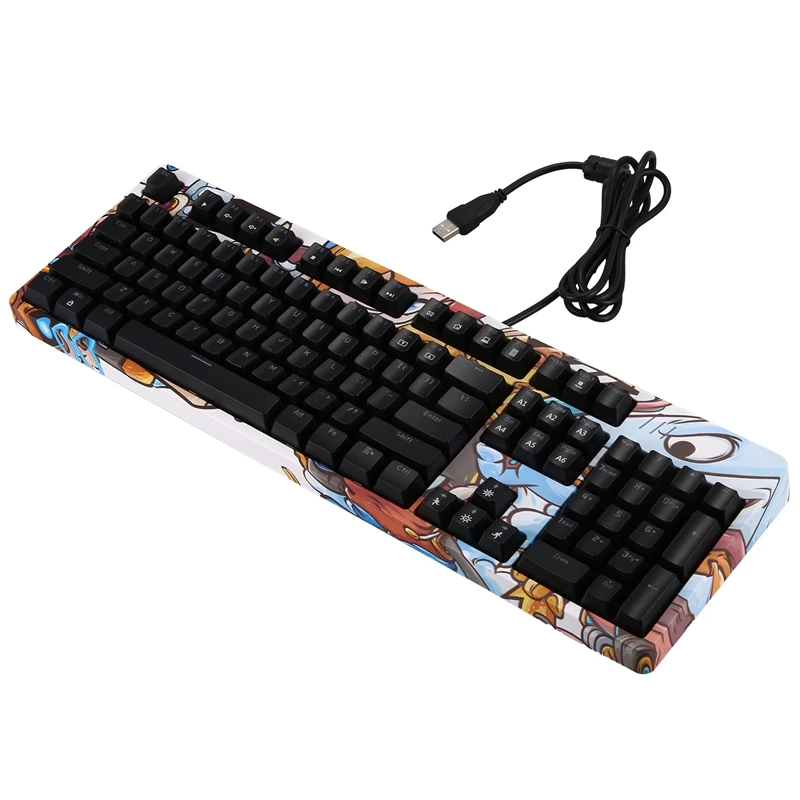 

Graffiti Version Game Mechanical Keyboard High and Low Key Design Two-Color Injection Programmable Keys Laptop Keyboard