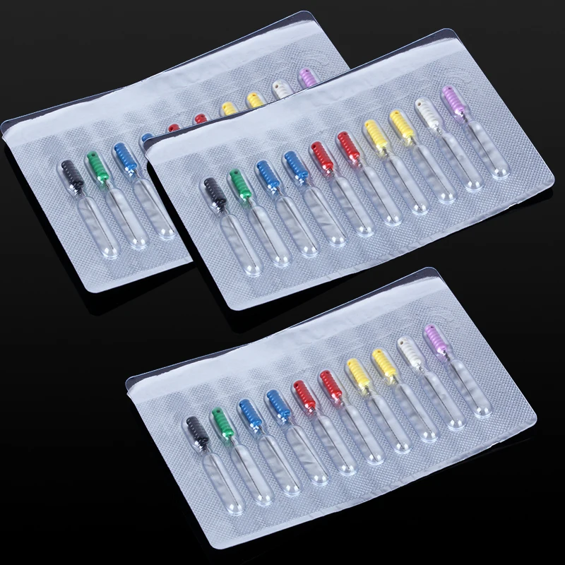 10 шт./упак. Чистка зубных каналов гладкая игла прямоугольная колючая брошь для