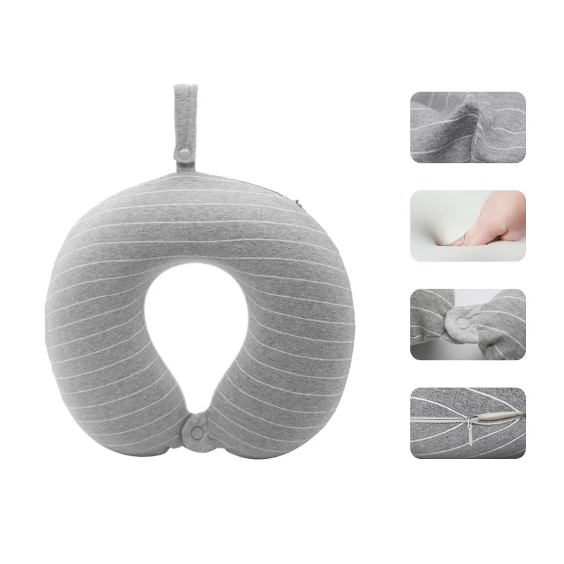 U-образная мягкая подушка для путешествий подушки шеи из пены памяти самолета