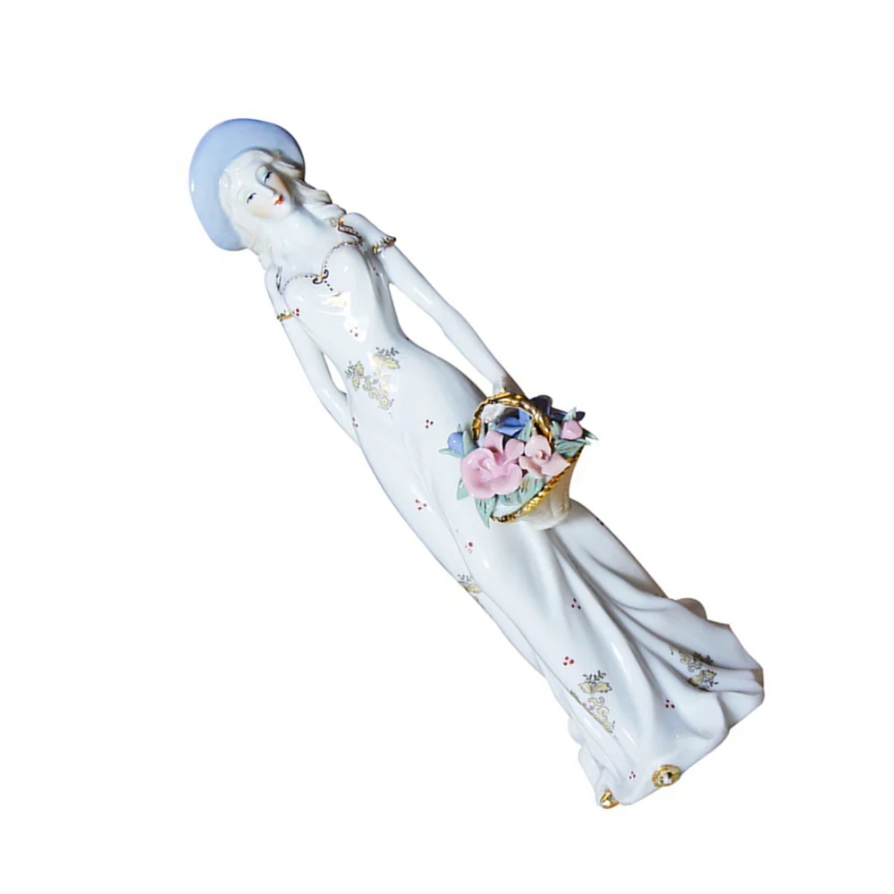 

1pc Handcraft Porcelain Adornment Figurine Ornament Desktop Decoration for Home Restaurant