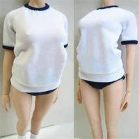 16 female student girl sportswear suits sexy loose short sleeved t shirt shorts set fit 12inch female tbl ud body toy model