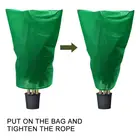 Зеленая сумка для защиты растений, зимняя сумка на шнурке для защиты растений, сумка для антифриза, антифриза, раствор для теплого растения, мороза, нетканый чехол для растений