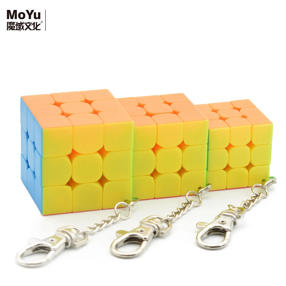 Мини Moyu mofangjiaoshi Волшебная скорость 3x3x3 кубики брелок без наклеек Кубики
